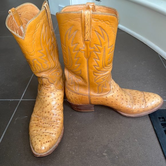 Custom-Made Full Quill Ostrich Lucchese Men\'s Cowboy Boots main image 6